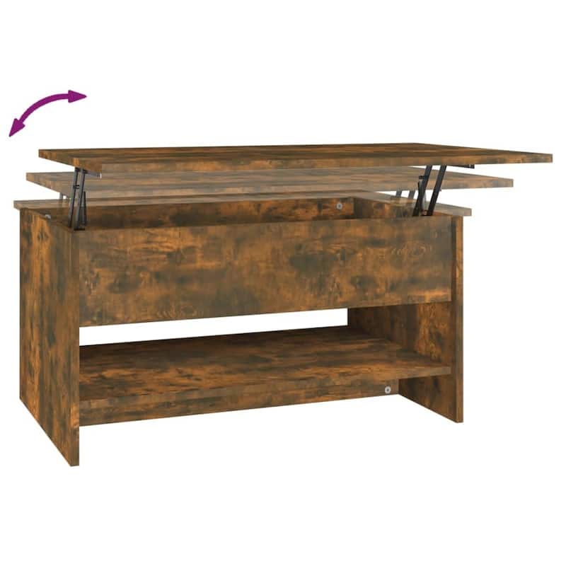 vidaXL Coffee Table Lift Top End Table Accent Side Sofa Table Engineered Wood - 31.5" x 19.7" x 16.7"