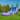 POPJUMP Tropical 13 ft. Commercial Grade Inflatable Water Slide with Pool for Kids, 22 ft. Long, Wet/Dry Backyard Water Park