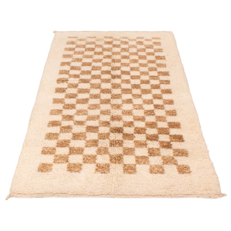 ECARPETGALLERY Hand-knotted Beni Ourain Cream Wool Rug - 5'0 x 8'3