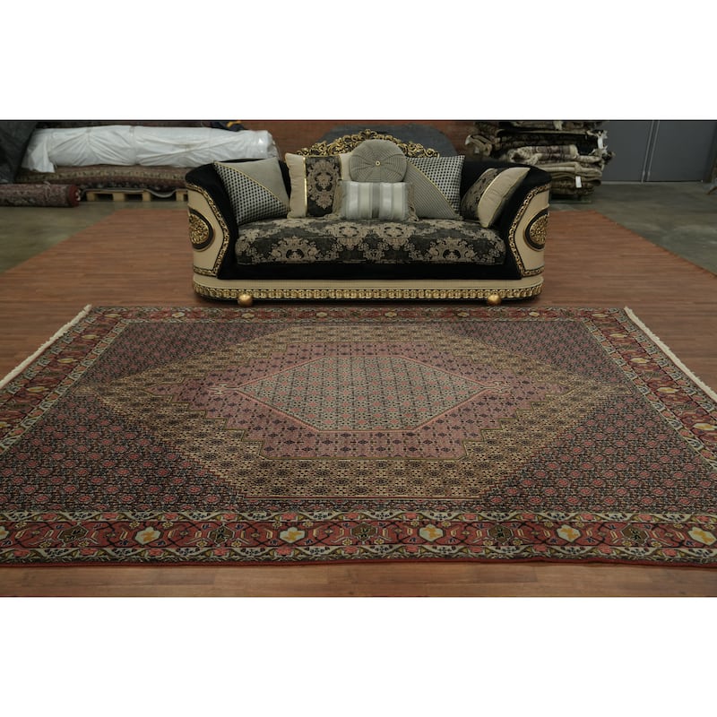 Hand Knotted Oriental 100% Wool Carpet Traditional Medallion Multi-Colored Bidjar Area Rug - 11' 6'' X 8' 2''