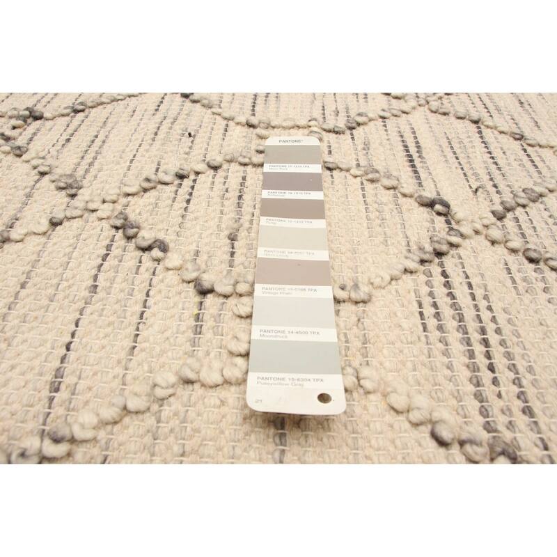 ECARPETGALLERY Braid weave Sienna Khaki Wool Rug - 5'1 x 8'1