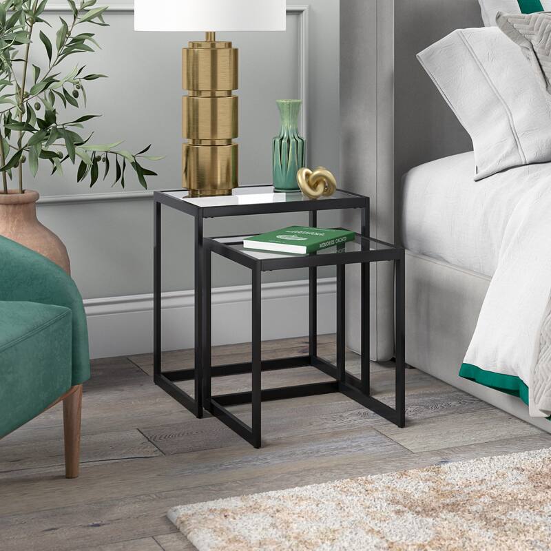 Rocco Rectangular Nested Side Table - 22" Wide