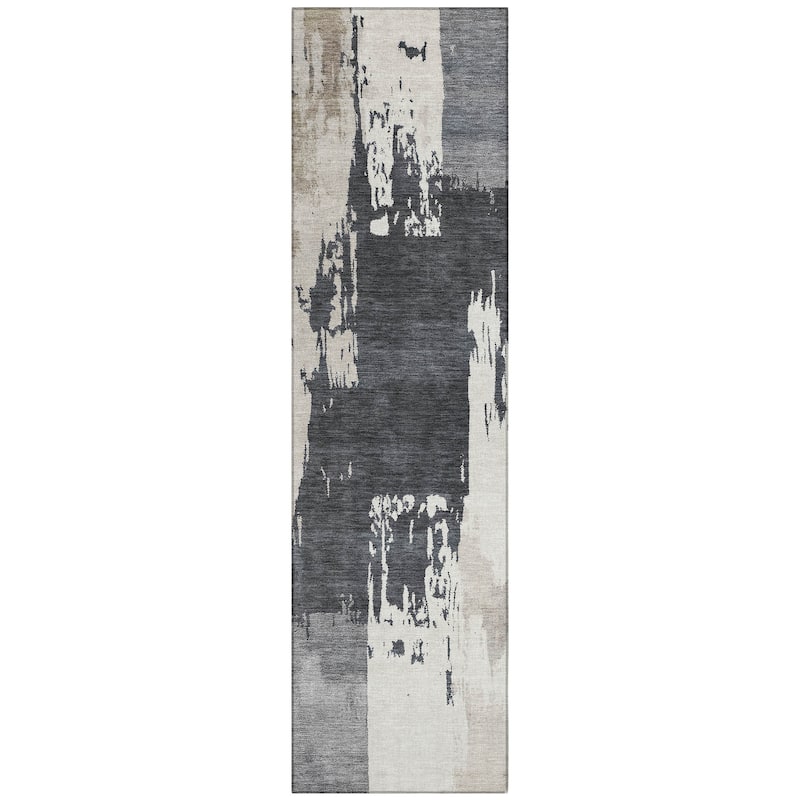Machine Washable Indoor/ Outdoor Contemporary Fusion Chantille Rug