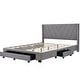 preview thumbnail 10 of 26, Nestfair Queen Size Linen Upholstered Platform Bed with 3 Drawers