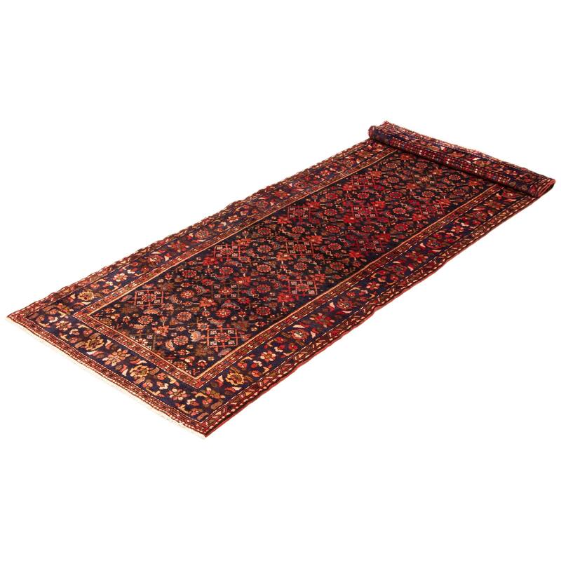 ECARPETGALLERY Hand-knotted Andelz Navy Wool Rug - 3'7 x 9'7