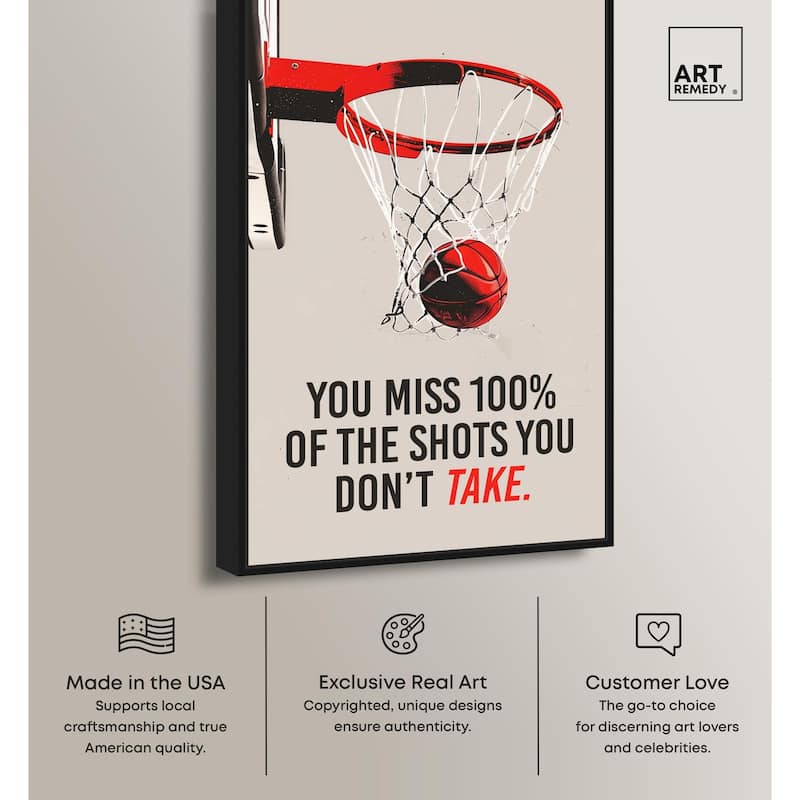 The Shots You Take Hoop Canvas by Art Remedy