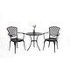 preview thumbnail 2 of 16, Aluminum Bistro Table and Chairs Set wUmbrella Hole(2 Chairs 1 Table)