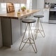preview thumbnail 42 of 49, Trinity Modern Round Metal Backless Bar Stool with Hairpin Legs and Integrated Footrest for Kitchen Island & Home Bar