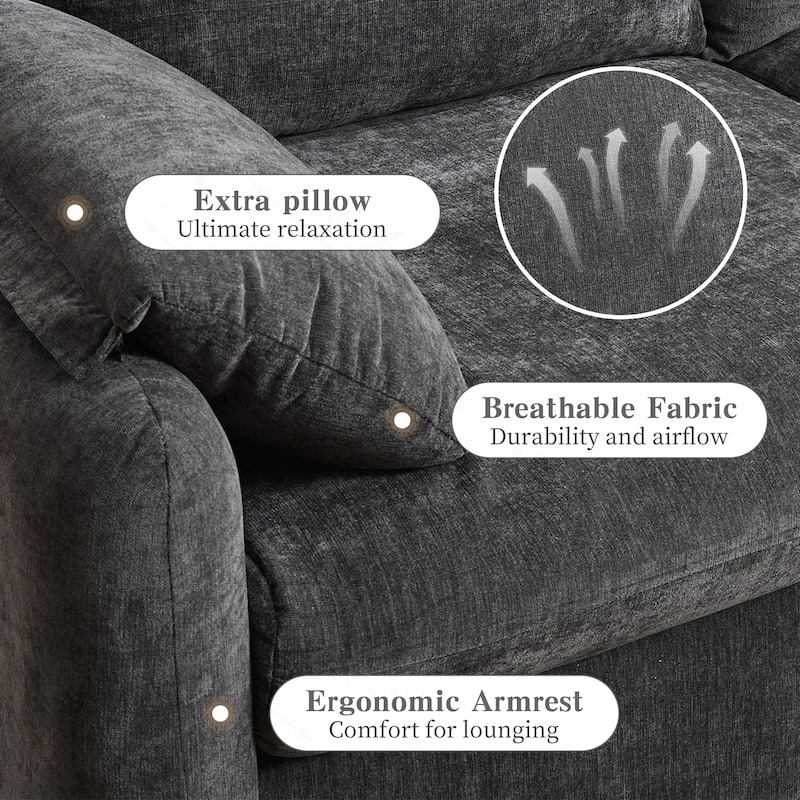 Comfortable Down-Filled Sofa for Living Room and Bedroom, Enhancing Home Style
