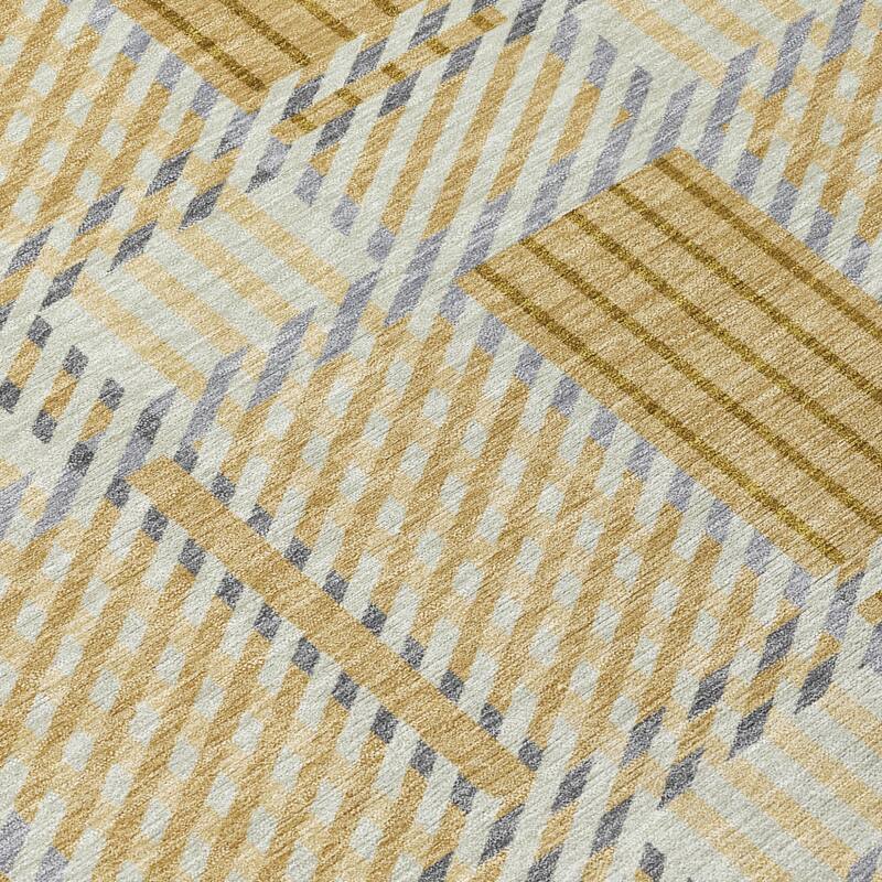HomeRoots Plaid Transitional Rectangle Outdoor Rug