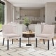 preview thumbnail 40 of 55, RENEWLINE Mid-Century Modern Corduroy Upholstered Dining Chairs with Solid Wood Legs Set of 2 - Beige