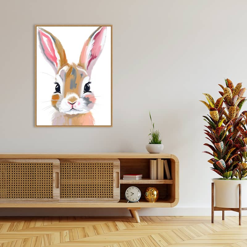 Bunny by Ohkimiko Framed Canvas Wall Art