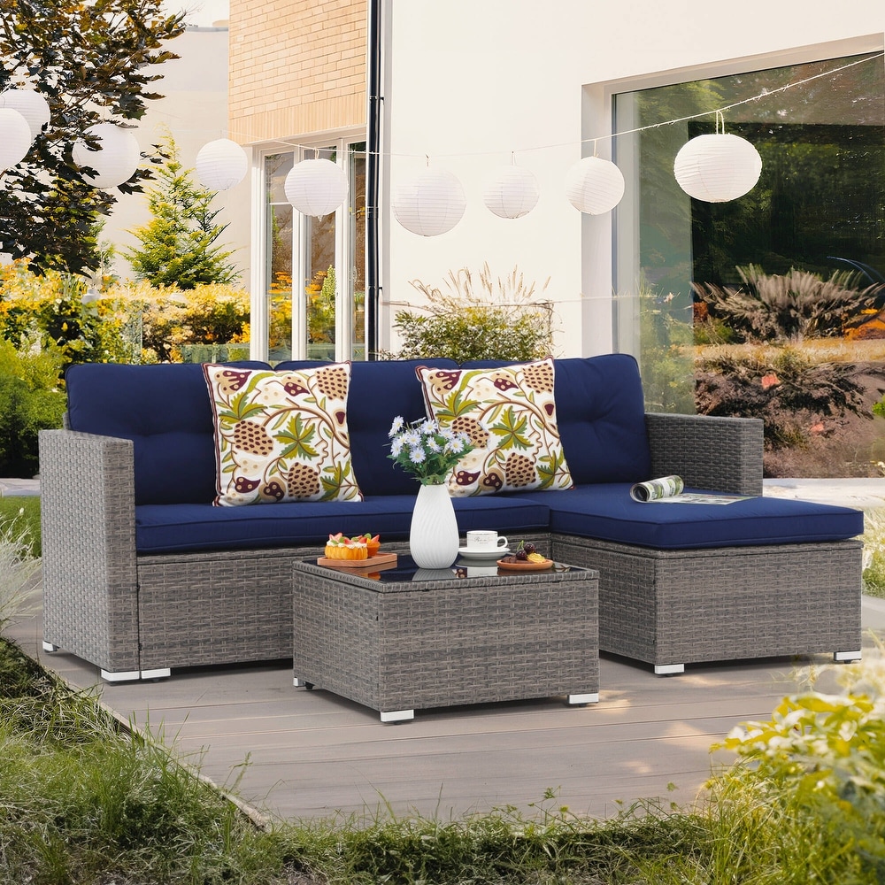Blue outdoor seating cheap