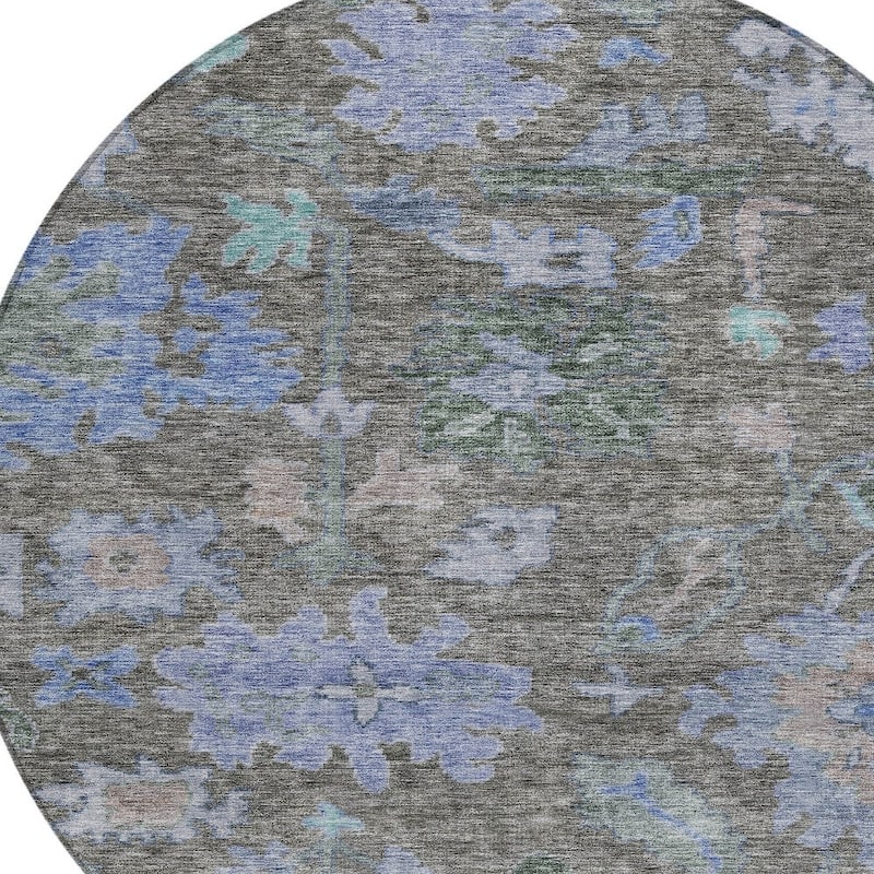 HomeRoots Floral Traditional Rectangle Outdoor Rug