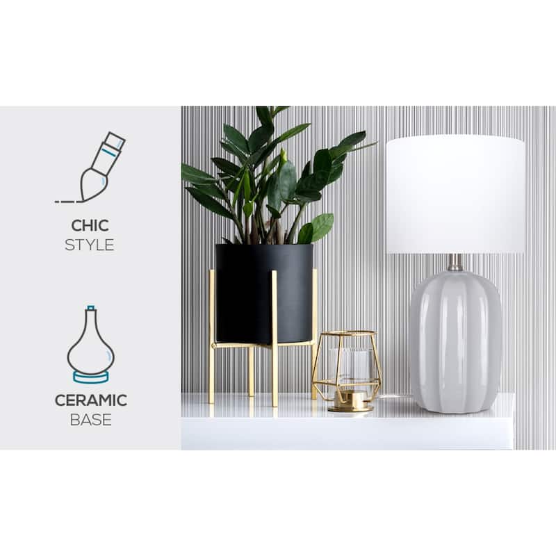 Catalina Arcadia Ceramic Table Lamp - Gray