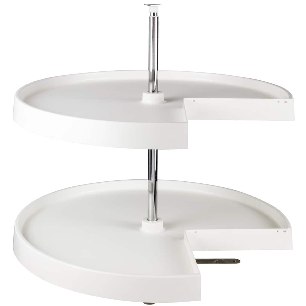 Hardware Resources 28" Diameter Pie Cut Two Shelf Lazy Susan with