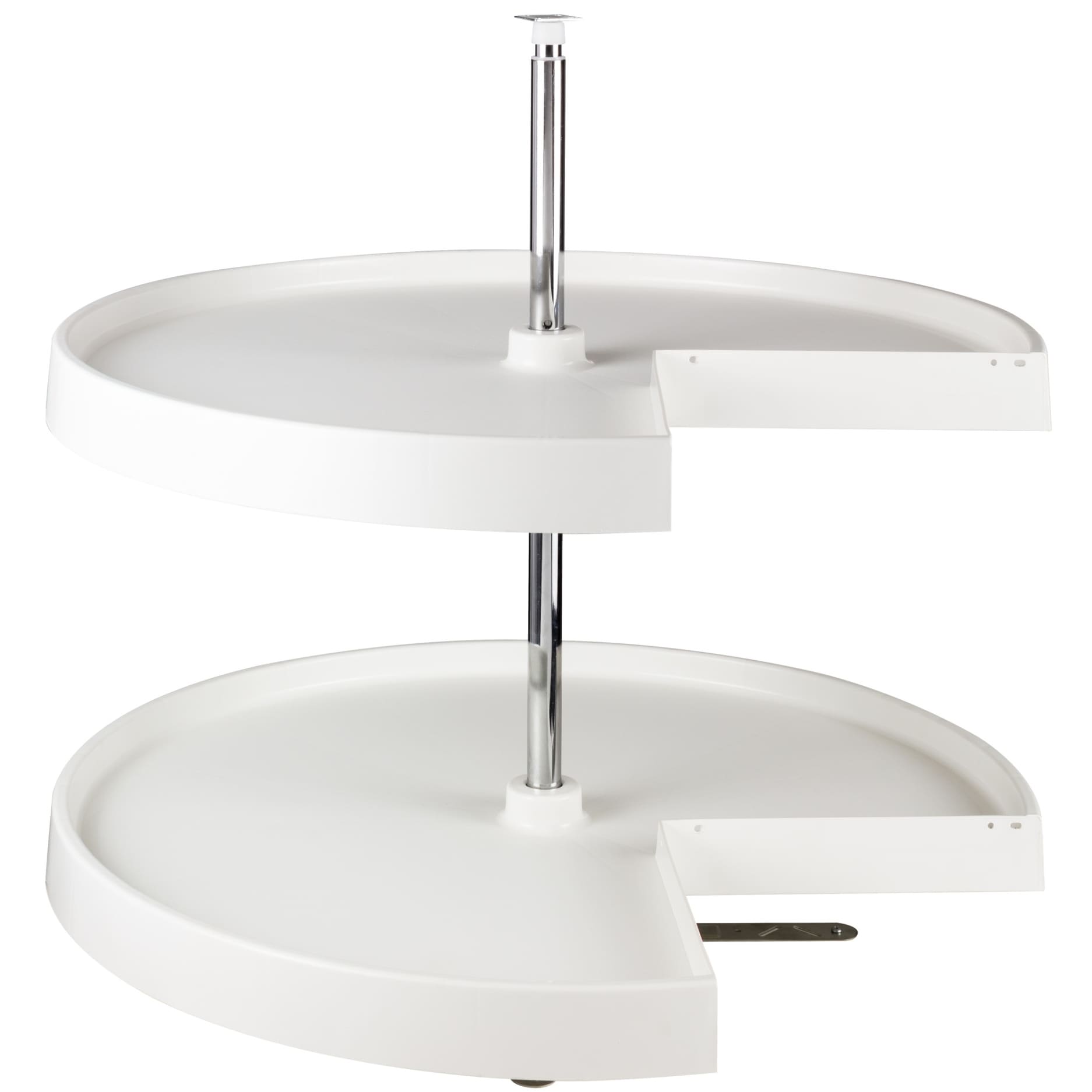 Hardware Resources 28" Diameter Pie Cut Two Shelf Lazy Susan with