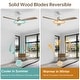preview thumbnail 143 of 199, 42“/52"/60"/48" Noiseless Walnut Wood Ceiling Fan with Remote Control, Integrated Light Optional