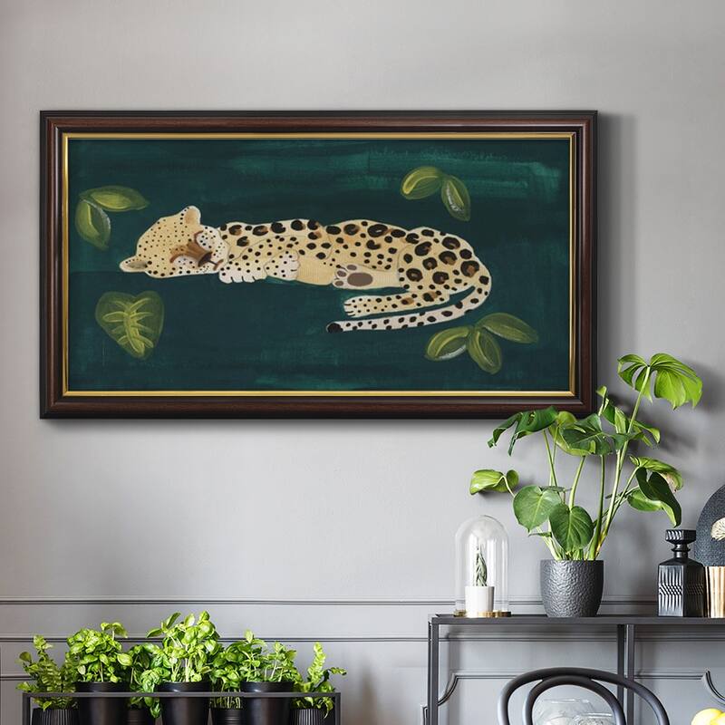 Lethargic Leopard II Premium Framed Canvas- Ready to Hang