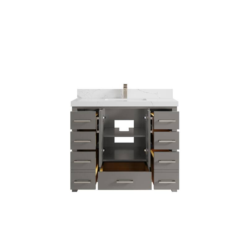 Willow Collections 42 in. W x 22 in. D Malibu Single Sink Bathroom Vanity with Countertop