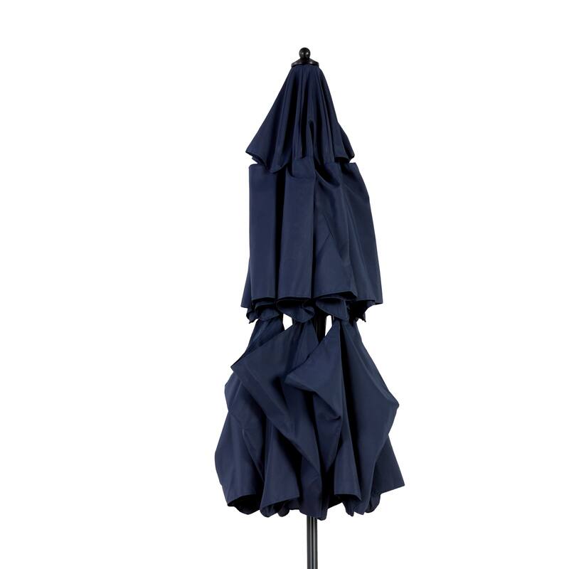 9.64 ft. Steel Market Outdoor Patio Umbrella with 8 Ribs, 3 Tier Auto-tilt Umbrella, (Base Not Included)
