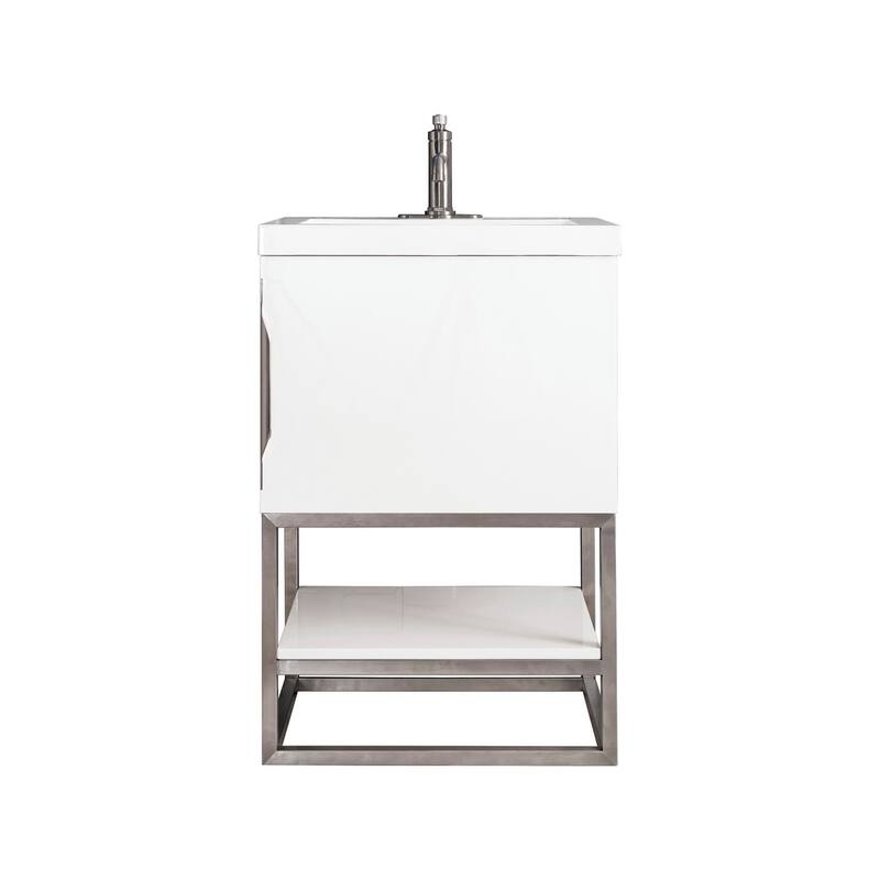James Martin Vanities 883-V24-BN-WG Columbia 24" Free Standing Single - Glossy White