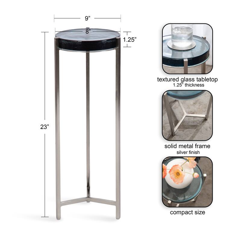 Kate and Laurel Aguilar Glam Drink Table - 9x9x23