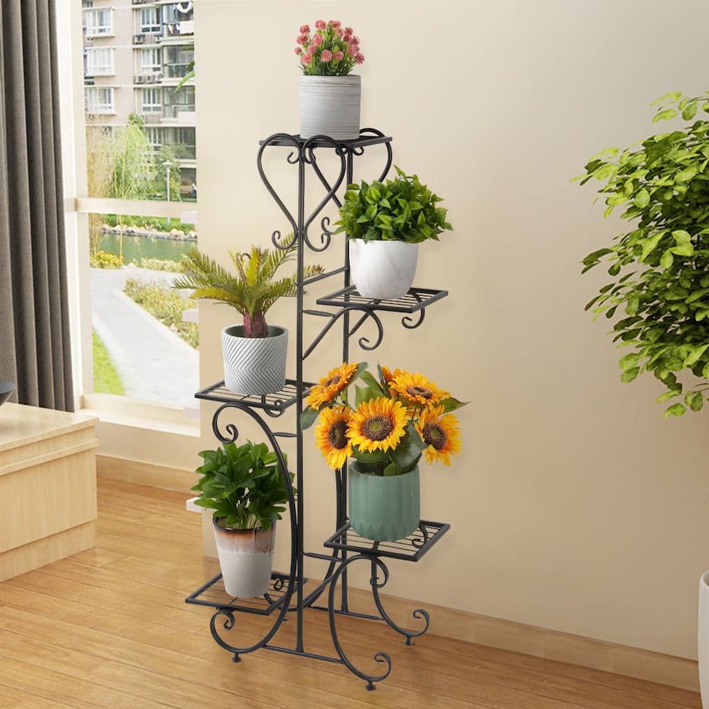 5 Tier Plant Pot Stand Display Shelf High Low Flower Shelves