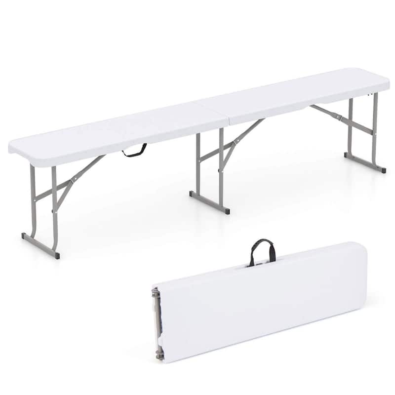 1/2-Pack 6ft Folding Benches Portable Camping Dining Seat w/ Handle - 1PCS