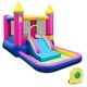 preview thumbnail 12 of 16, Costway 4-in-1 Kids Princess-themed Bouncer with Slide Basketball Hoop - Multicolor