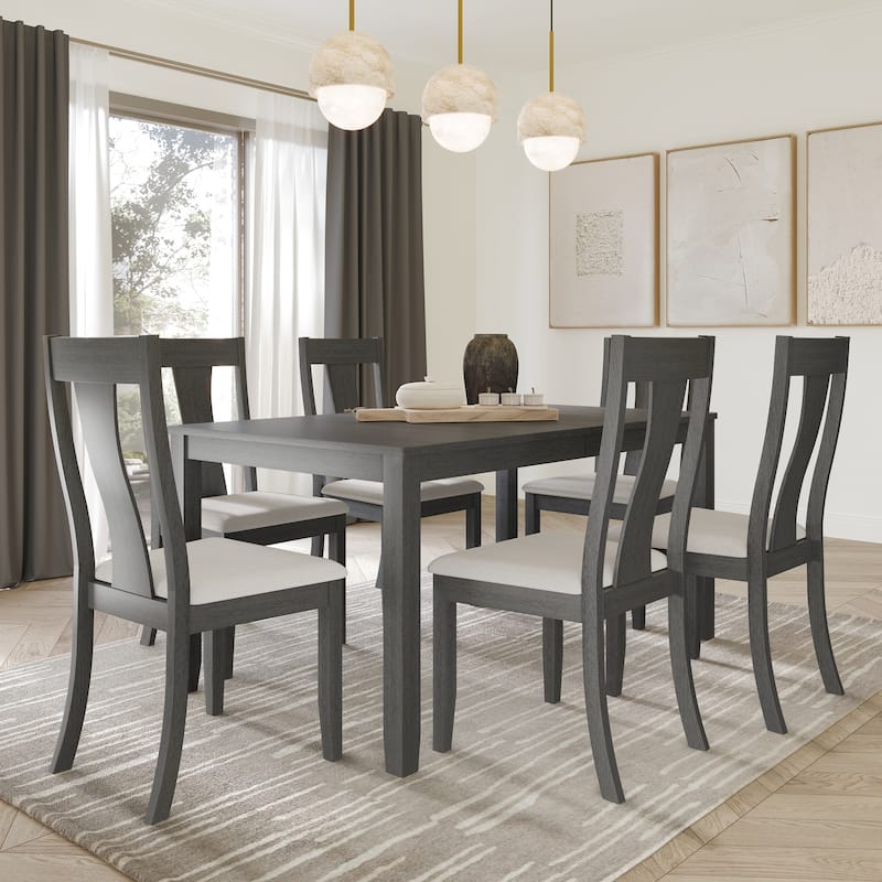 CraftPorch Vintage Style 7-piece Wooden Dining Set