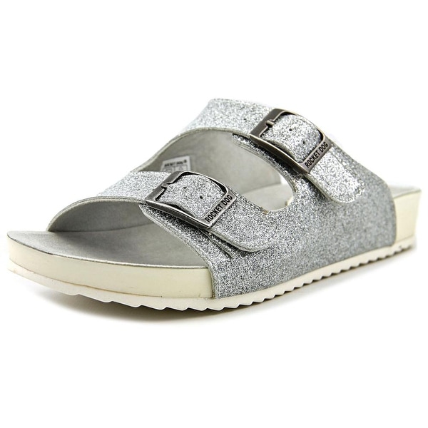 Rocket Dog Flygirl Shine On Women Open Toe Synthetic Silver Slides Sandal