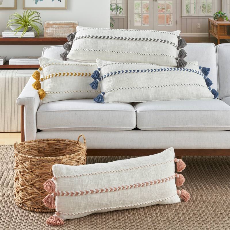 Mina Victory Lifestyle Striped Throw Pillow