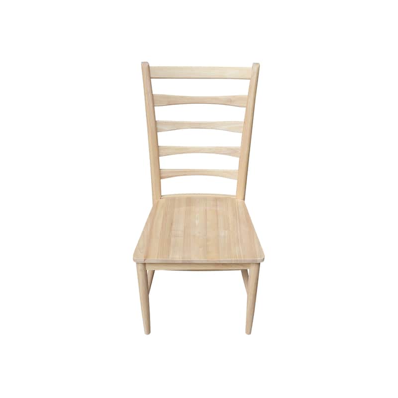 Set of Two Solid Wood Haven Dining Chairs, Unfinished