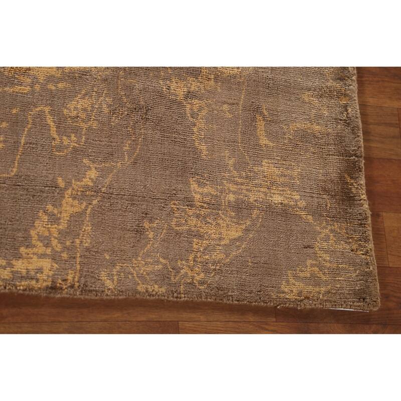 All-Over Abstract Area Rug Hand-Knotted Wool Carpet - 7'7"x 9'8"
