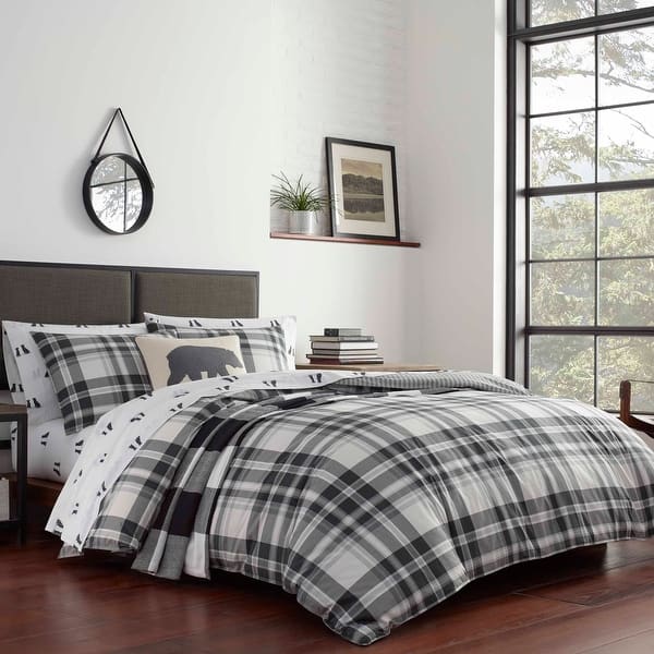 slide 2 of 6, Eddie Bauer Coal Creek Plaid Cotton Comforter Set