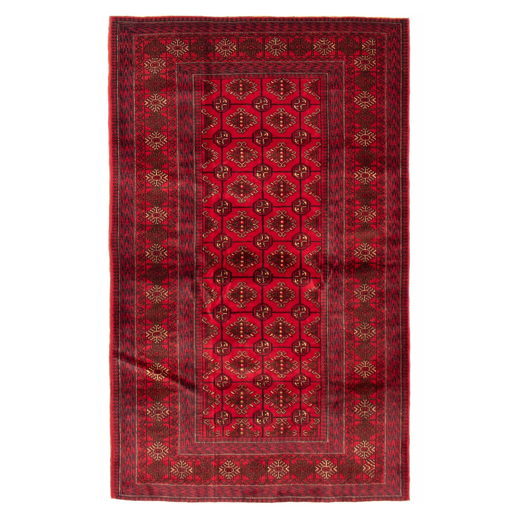 Teimani Red Rug 3'11" x 6'7" - 3'11 x 6'7