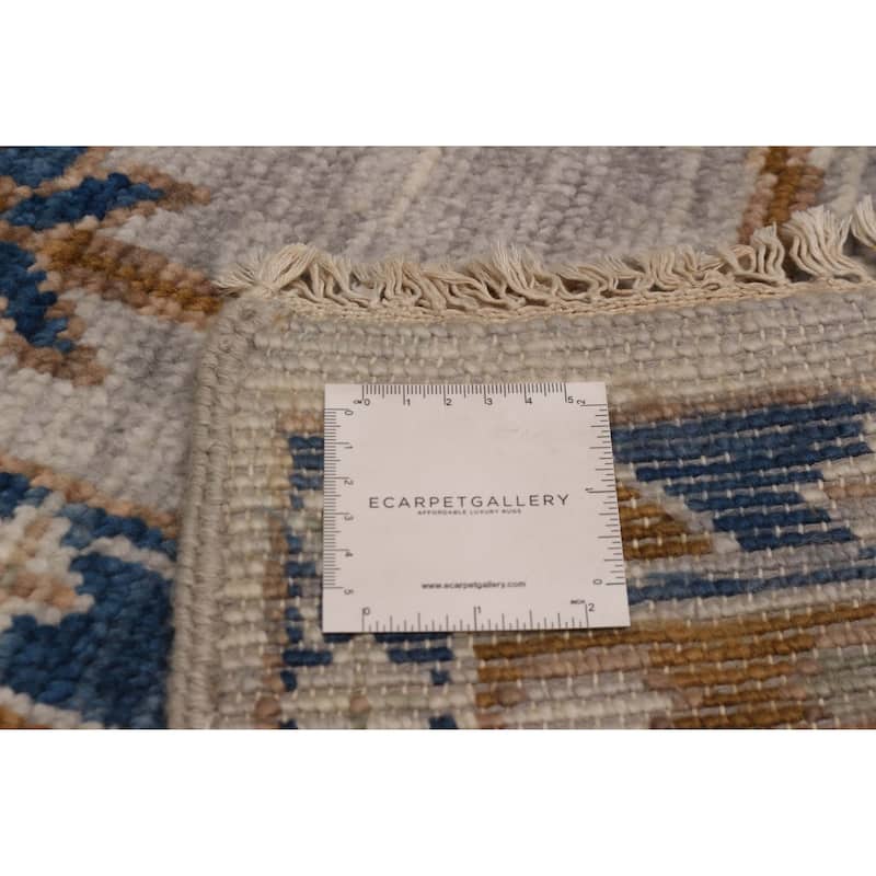 ECARPETGALLERY Hand-knotted Modern Oushak Grey Wool Rug - 9'0 x 12'0