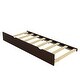 preview thumbnail 8 of 7, Full Size Classic Modern Design Solid Wood Platform Bed with Pull Out Trundle and Headboard and Footboard