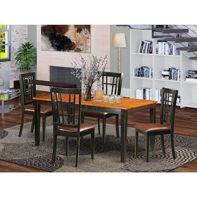Dining Room Set 7 Piece - Kitchen Table with 6 Chairs - Solid Wood Dinette Set