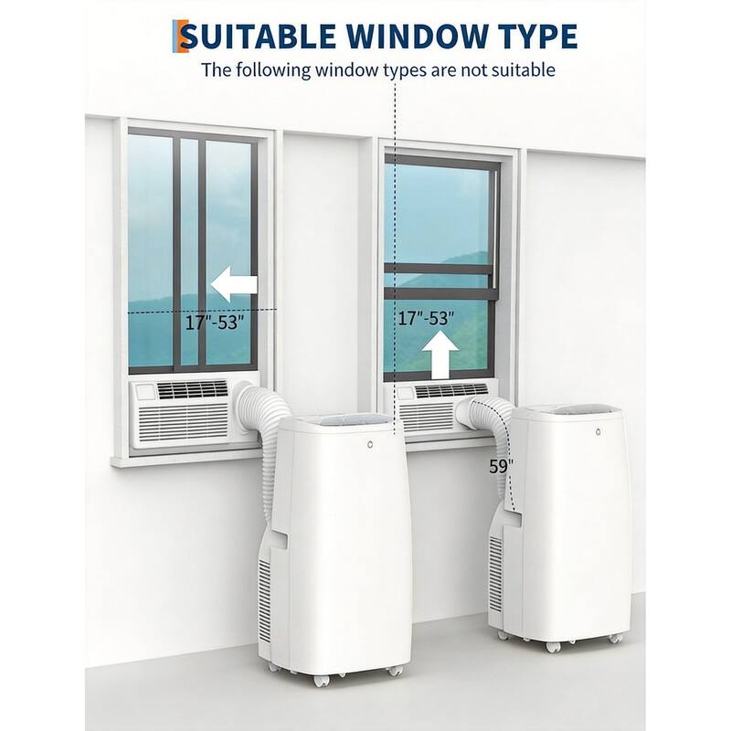 14,000 BTU Portable Air Conditioners, Cools Up to 750 Sq ft