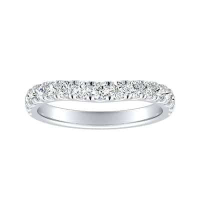 Auriya 5/8ctw Contoured Diamond Wedding Band 14k Gold