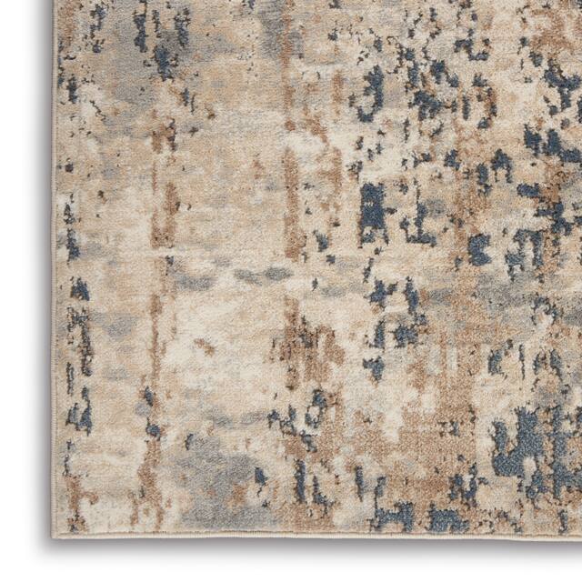 Nourison Concerto Modern Abstract Distressed Grey/Beige Area Rug