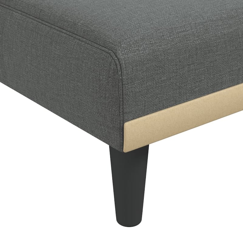 vidaXL L-shaped Sofa Bed Dark Gray 100.4"x55.1"x27.6" Fabric - 100.4" x 55.1" x 27.6"