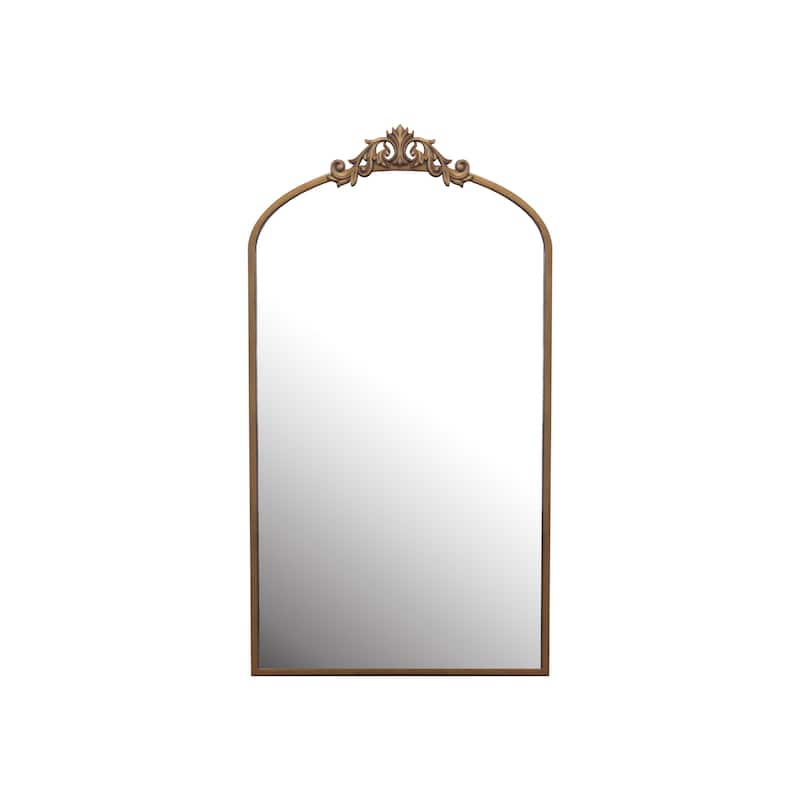 Classic Antique Arched Mirror Hanging or Leaning Against Wall