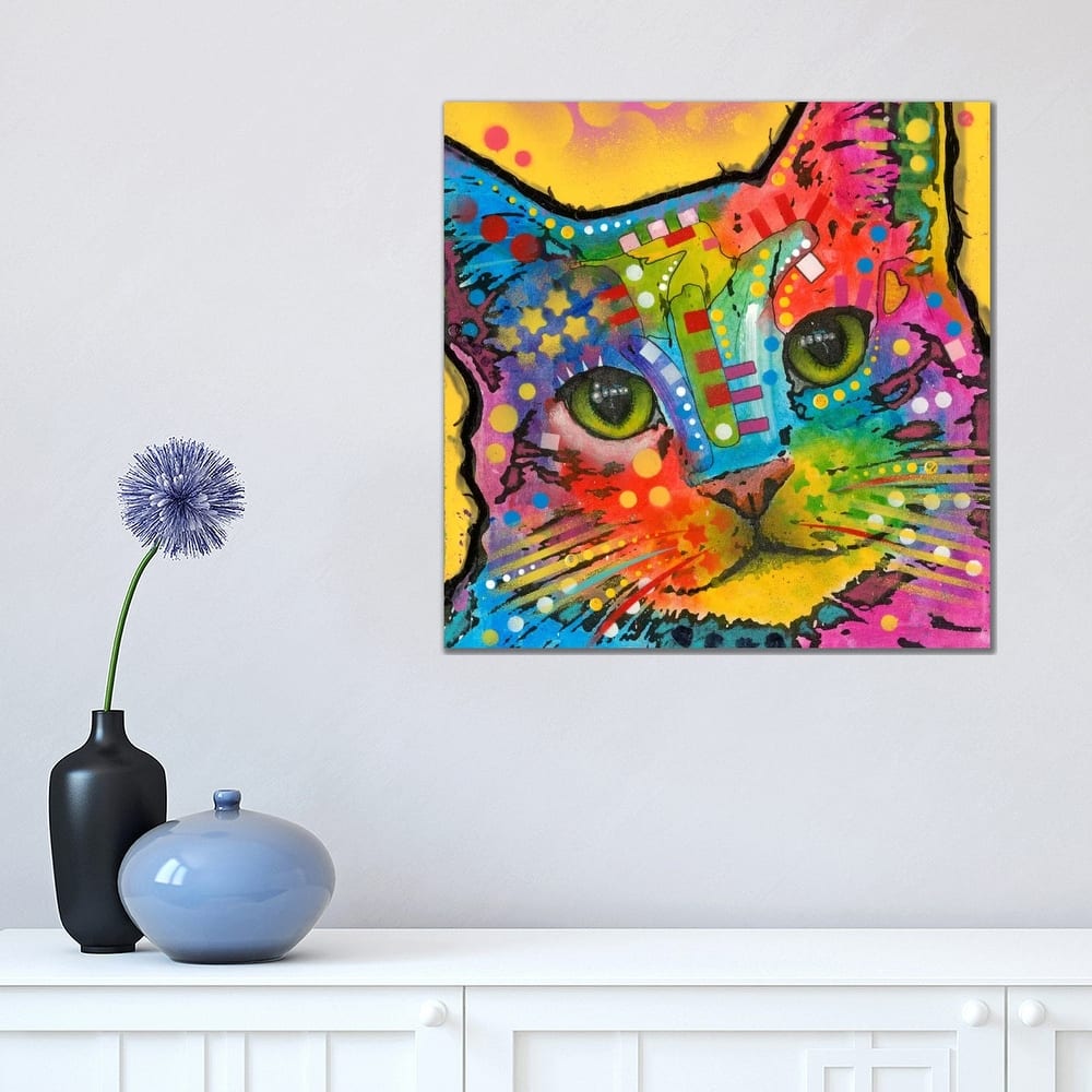 iCanvas "Tilt Cat" by Dean Russo Canvas Print
