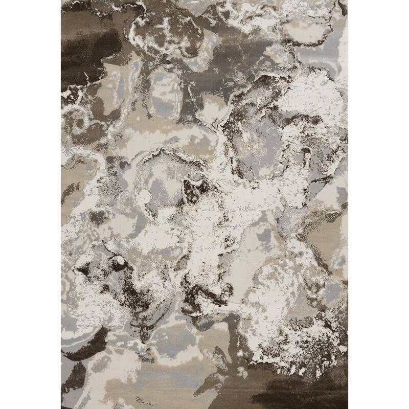 HomeRoots Abstract Modern Rectangle Area Rug - 5' X 8'