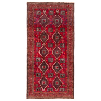 ECARPETGALLERY Hand-knotted Konya Anatolian Burgundy, Red Wool Rug - 4'3 x 8'10