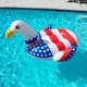 preview thumbnail 1 of 3, Giant Ride-On Americana Eagle Inflatable Swimming Pool Float - 78"
