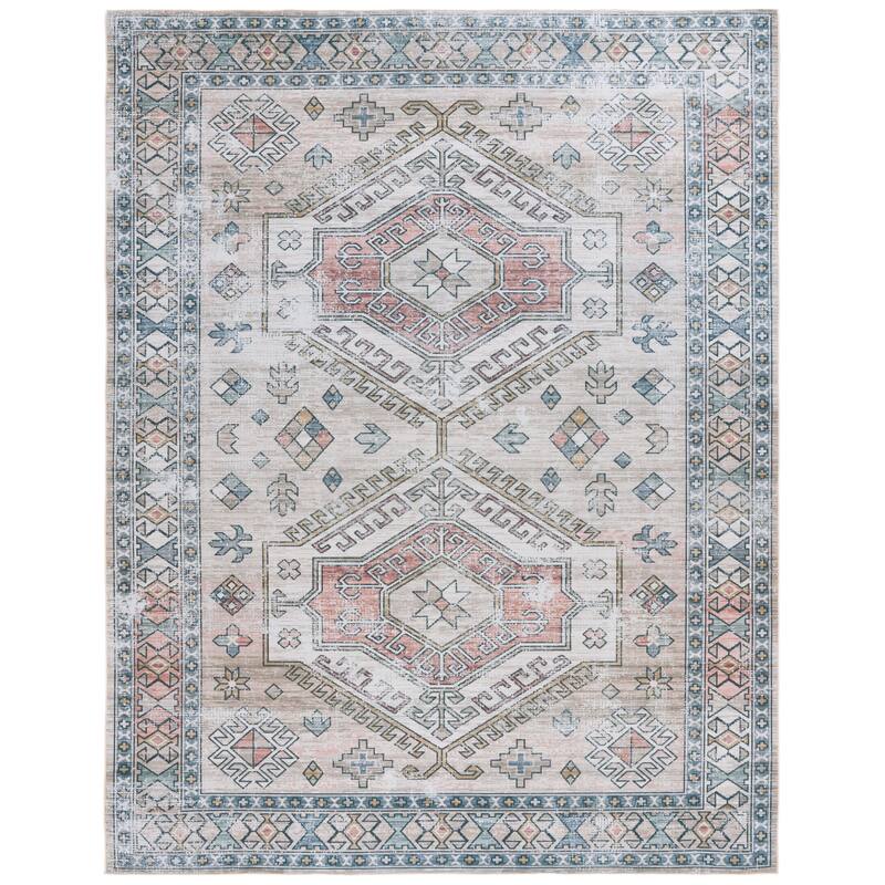 SAFAVIEH Tucson Machine Washable Slip Resistant Imogene Boho Tribal